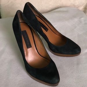 Steve Madden blue suede heels